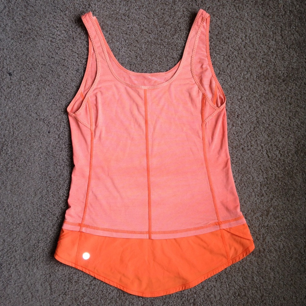 Lululemon Run: Mod Moves Singlet In Orange Sz 6 - image 7